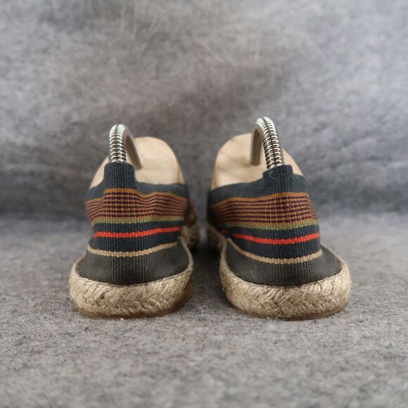 Espadrille Flats Womens 39 Slip On Boho Stripe Fabric Artisanat Francais Loafer - Picture 4 of 12